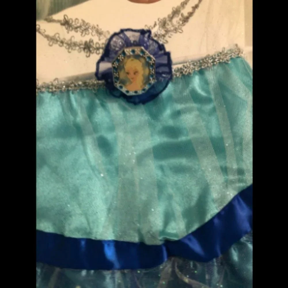 Disney Elsa Girls Sz 4-6X Dress Costume - Picture 2 of 4